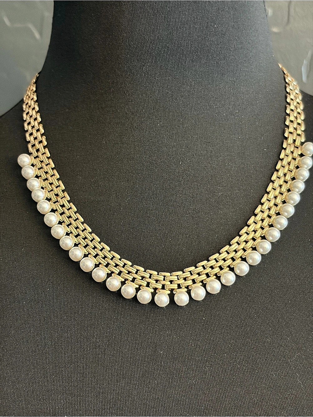 Pearl Detail Gold-Tone Necklace
